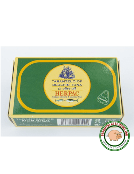 Tarantelo de thon rouge dans l'huile d'olive